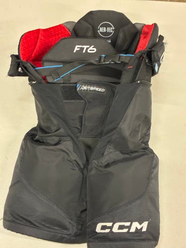 Black Junior Small CCM Jetspeed FT6 Hockey Pants (Used)