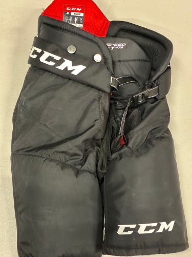 Black Junior Medium CCM Jetspeed FT475 Hockey Pants (Used)