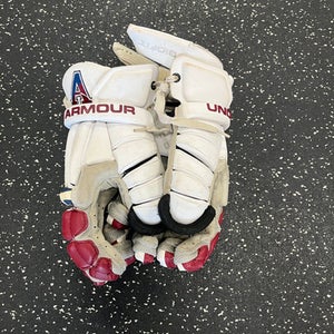 Used Under Armour BIOFIT Lacrosse  Goalie Gloves Mens White 13" 11849-S000031475
