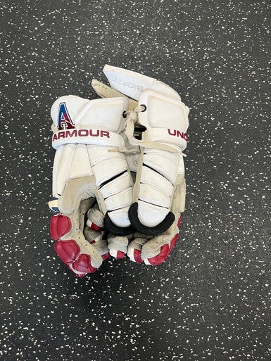Used Under Armour BIOFIT Lacrosse  Goalie Gloves Mens White 13" 11849-S000031475