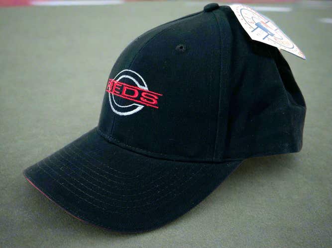 Cincinnati Reds Vintage Late '90's MLB Black Stitched NOS Logo Ballcap (New)