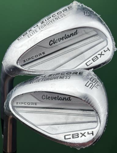 Cleveland Golf CBX 4 Zipcore Wedge Set LEFT Hand 56-14*, 60-12* Steel LH NEW!