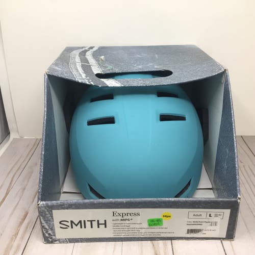 Unisex Pool Blue Smith Express MIPS Adult Cycling Helmet Size Large (New)