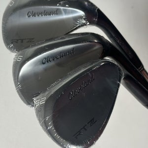 Cleveland RTZ Black Satin Wedge Set 52-10, 56-10, 60-10 Steel DG Spinner RH NEW!
