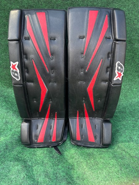 Black & Red Youth Brian's Netzero Goalie Leg Pads (Used) | 25”