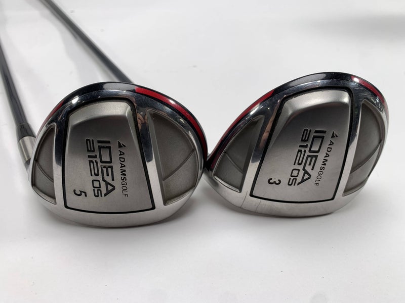 Adams Idea A12 OS 3 & 5 Fairway Wood Set 15* 18* Grafalloy 50g Senior RH