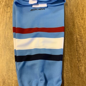 Blue Senior Small Bauer Socks Pro Stock (New)