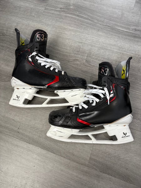 Moritz Seider Game Worn Bauer Vapor Hyperlite 2 Hockey Skates Regular Width Pro Stock 10.5 (Used)