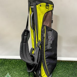 Used Ping Golf Cart/Carry Stand Bag 4-Way Green E2 Enhanced Ergonomics