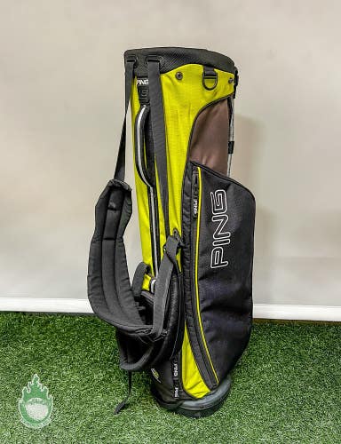 Used Ping Golf Cart/Carry Stand Bag 4-Way Green E2 Enhanced Ergonomics