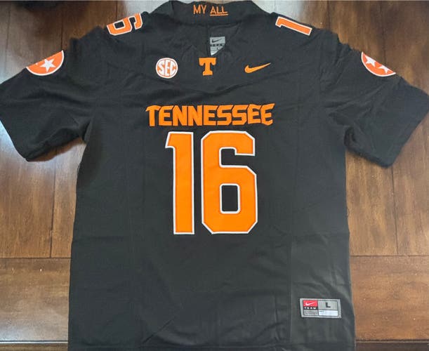 University of Tennessee Peyton Manning Blackout-Mode #16 Adult Large Jersey NWT