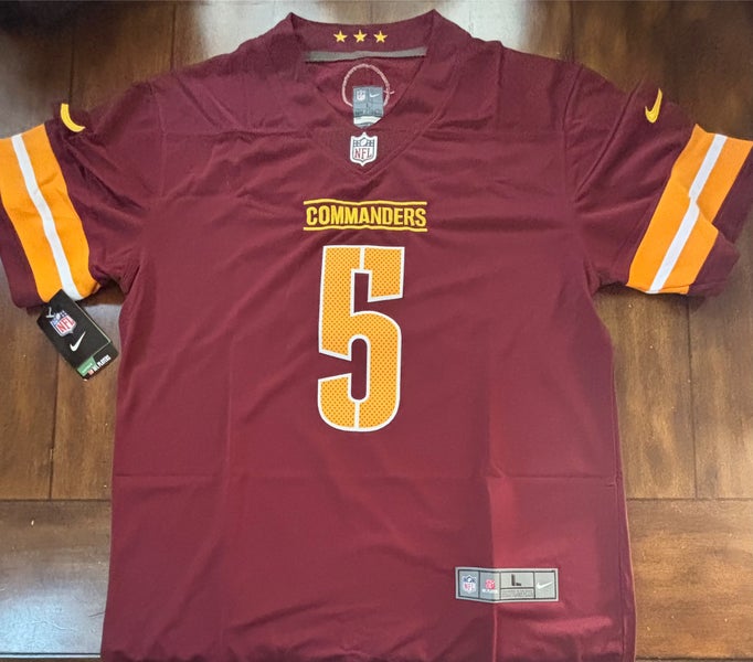 Washington Commanders Jayden Daniels #5  Adult Large Jersey Home Jersey