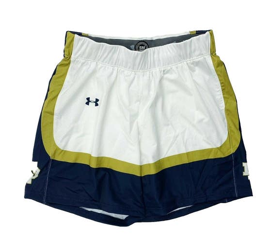 Under Armour Notre Dame Irish Basketball Short Women's S White Navy UJKSP1W