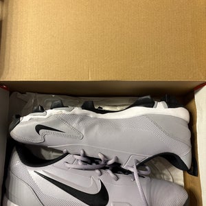 Gray Men's Size M 11.0 (W 12.0) Nike Force Trout 9 Keystone Low Top Molded Cleats (New)
