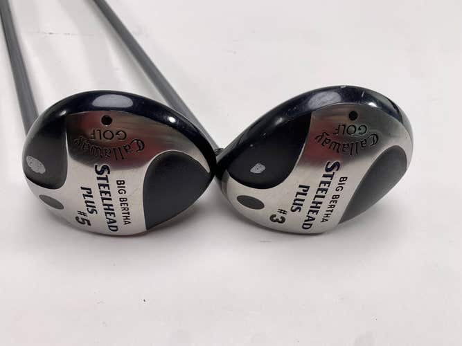 Callaway Steelhead Plus 3 & 5 Fairway Wood Set 15* 18* Steelhead Plus Mens RH