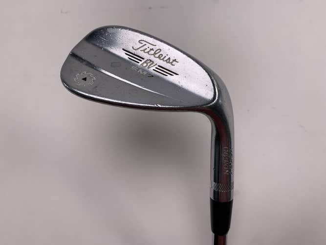 Titleist Vokey SM7 Tour Chrome Gap Wedge GW 52* 8 F-Grind Wedge Steel Mens RH