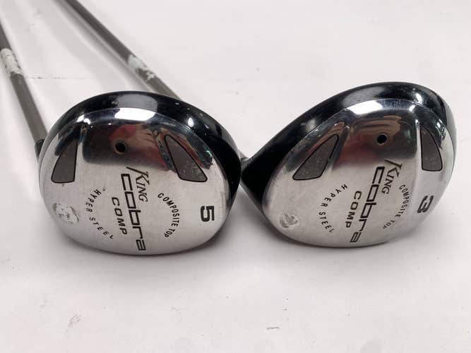 Cobra Comp 3 & 5 Fairway Wood Set 15* 18* Graphite Design YS-5.155g Mens RH