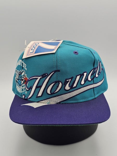 NEW Vintage Charlotte Hornets Logo 7 NBA Sports Spellout Hat Cap Vtg Snapback