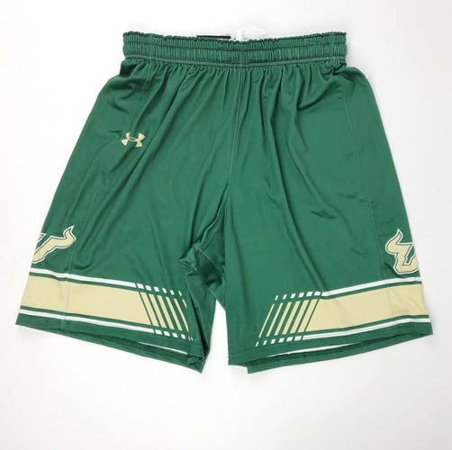 Under Armour USF South Florida Basketball Game Short Women's M Green Gold UJSELW