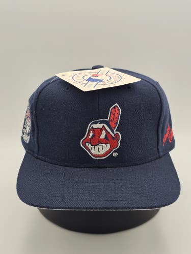 NEW Vintage Cleveland Indians 1994 Inaugural Season MLB Plain Logo Hat Snapback
