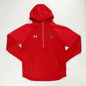 Under Armour Texas Tech Red Raiders 1/2 Zip Hoodie Jacket Men's L Red 1351314