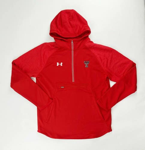 Under Armour Texas Tech Red Raiders 1/2 Zip Hoodie Jacket Men's L Red 1351314