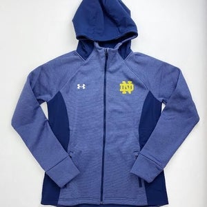 Under Armour Notre Dame Irish Fleece Full Zip Jacket Women's S Navy Blue 136077