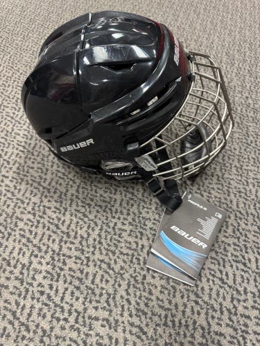 Large Bauer Re-Akt 95 Helmet (New) combo