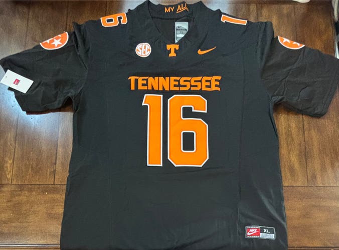 University of Tennessee Peyton Manning Blackout-Mode #16 Adult XL Jersey NWT