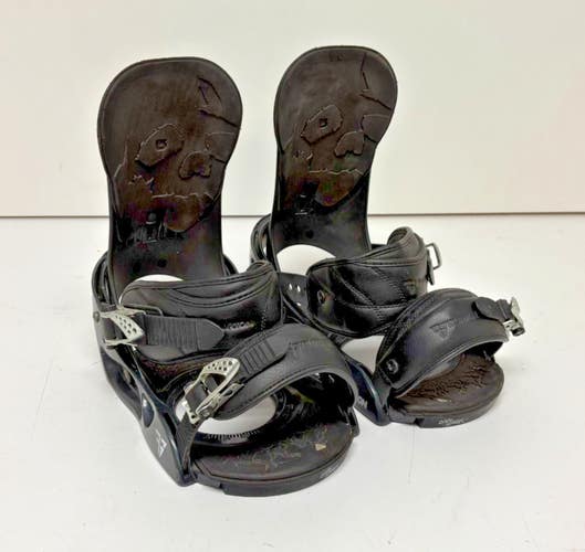 Burton Mission All-mountain Snowboard Bindings Black Large Fast Shipping GREAT