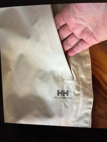Helly Hansen Insulated Ski Pants with removable suspenders - Off White - Ladies Sz XL
