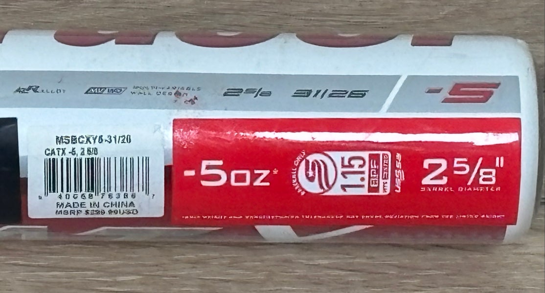 Marucci CATX Alloy USSSA Certified Bat (-5) 26 oz 31" (New) MSBCXY5