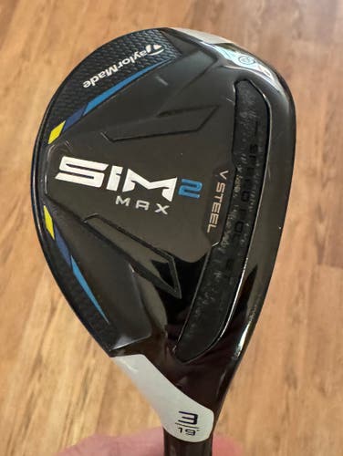Men's TaylorMade SIM2 MAX Rescue Right Handed Hybrid Regular Flex 3H (Used)