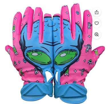New FB GLOVE PNK W/BL ALIEN YL 11834-BAT4GLY04005L