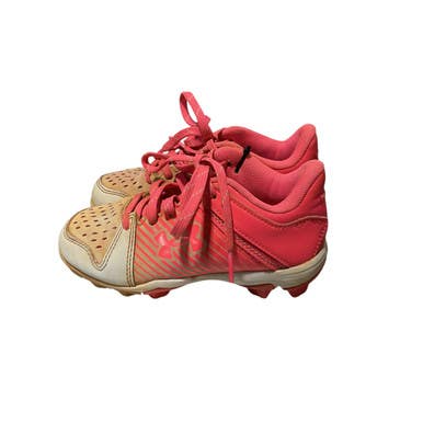 Used Under Armour LEADOFF BB/SB Cleats Pink Youth 12.0 11834-S000040104