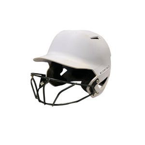 Used Evoshield EVOSHIELD SB/BB HELMET Batting Helmet w/Mask White One Size 11834-S000040092