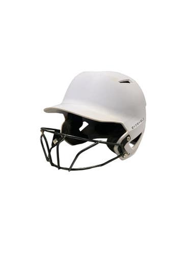 Used Evoshield EVOSHIELD SB/BB HELMET Batting Helmet w/Mask White One Size 11834-S000040092