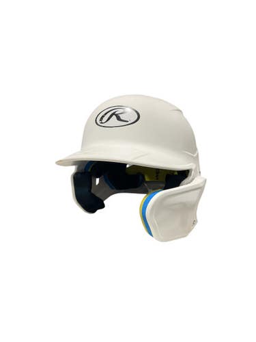 Used Rawlings WHITE BB HELMET Batting Helmet No Mask White One Size 11834-S000040063