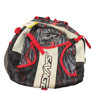 Used Rawlings TBALL BAG BB/SB Player Carry Bag Red 11834-S000039868