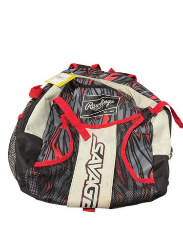 Used Rawlings TBALL BAG BB/SB Player Carry Bag Red 11834-S000039868