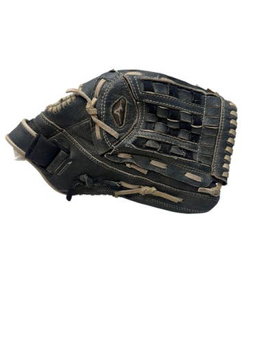 Used Mizuno GSH 1303 RH Throw Fastpitch Gloves Black And White 13" 11835-S000198080
