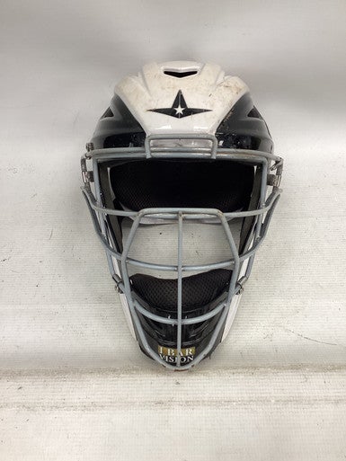 Used All-Star MVP 2500-1 Catchers Helmet w/Mask Black And White S/M 11851-S000037581