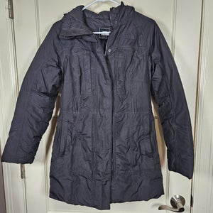 The North Face HyVent Puffer Parka Jacket Hooded Goose Down Womens Size: S Black