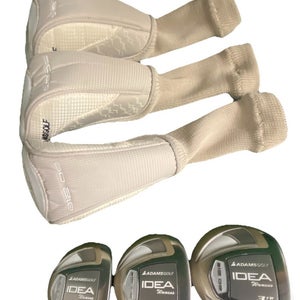 Adams IDEA A12 OS Fairway Wood Set 3w,5w,7w RH 45g HL Ladies Flex Nice Grips HCs