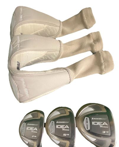 Adams IDEA A12 OS Fairway Wood Set 3w,5w,7w RH 45g HL Ladies Flex Nice Grips HCs