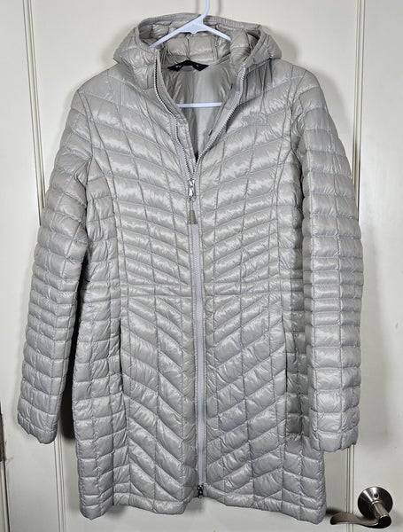 The North Face Thermoball Jacket Women's Size: M Gray Puffer Hooded Winter Coat