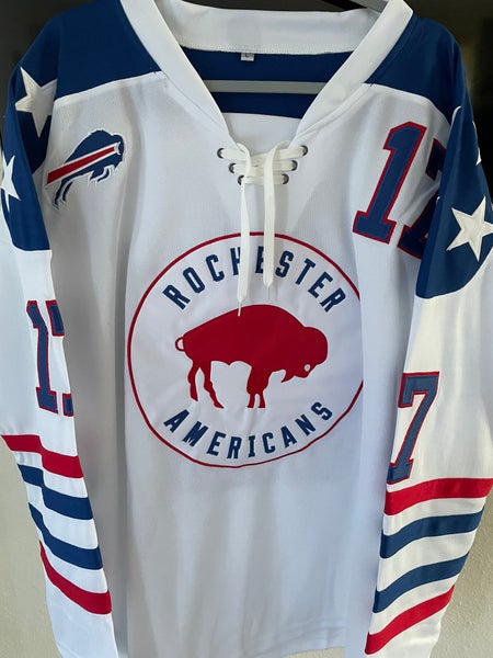 Rochester Americans Buffalo Bills Large Hockey Jersey Josh Allen