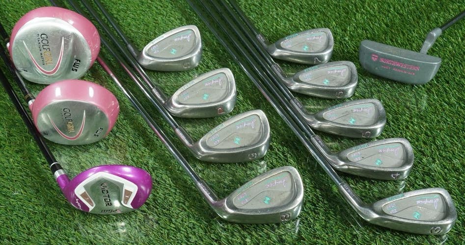 LADIES 13pc. IMPEX PGM GOLF SET 1W,3W,4H,3-PW,SW,PUTTER WOMEN'S FLEX RH