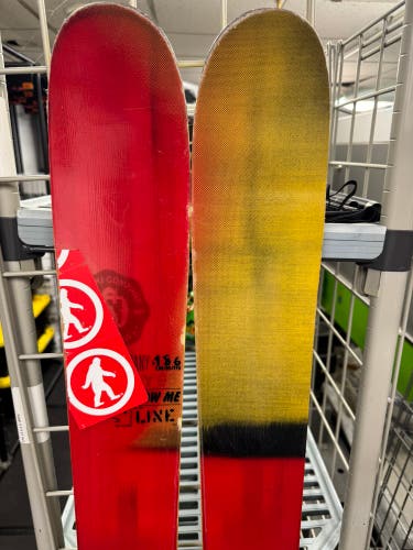 Line Sick Day 186 cm All Mountain Skis With Bindings Max Din 13 (Used)