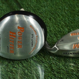 MOMENTUS POWER HITTER WEIGHTED TRAINING AIDS DRIVER, LOB WEDGE ~ JUMBO MAX GRIPS